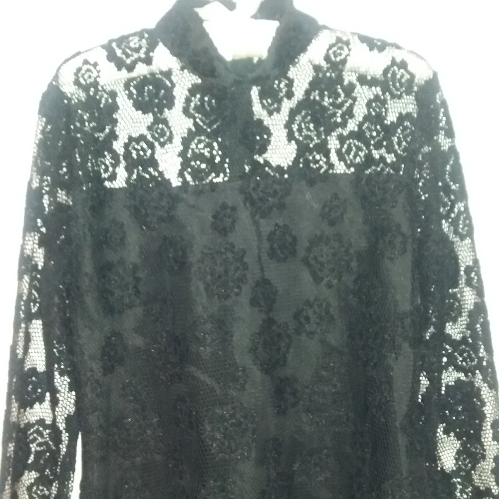 Black lace blouse